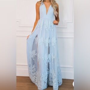 Light blue maxi dress from boutique